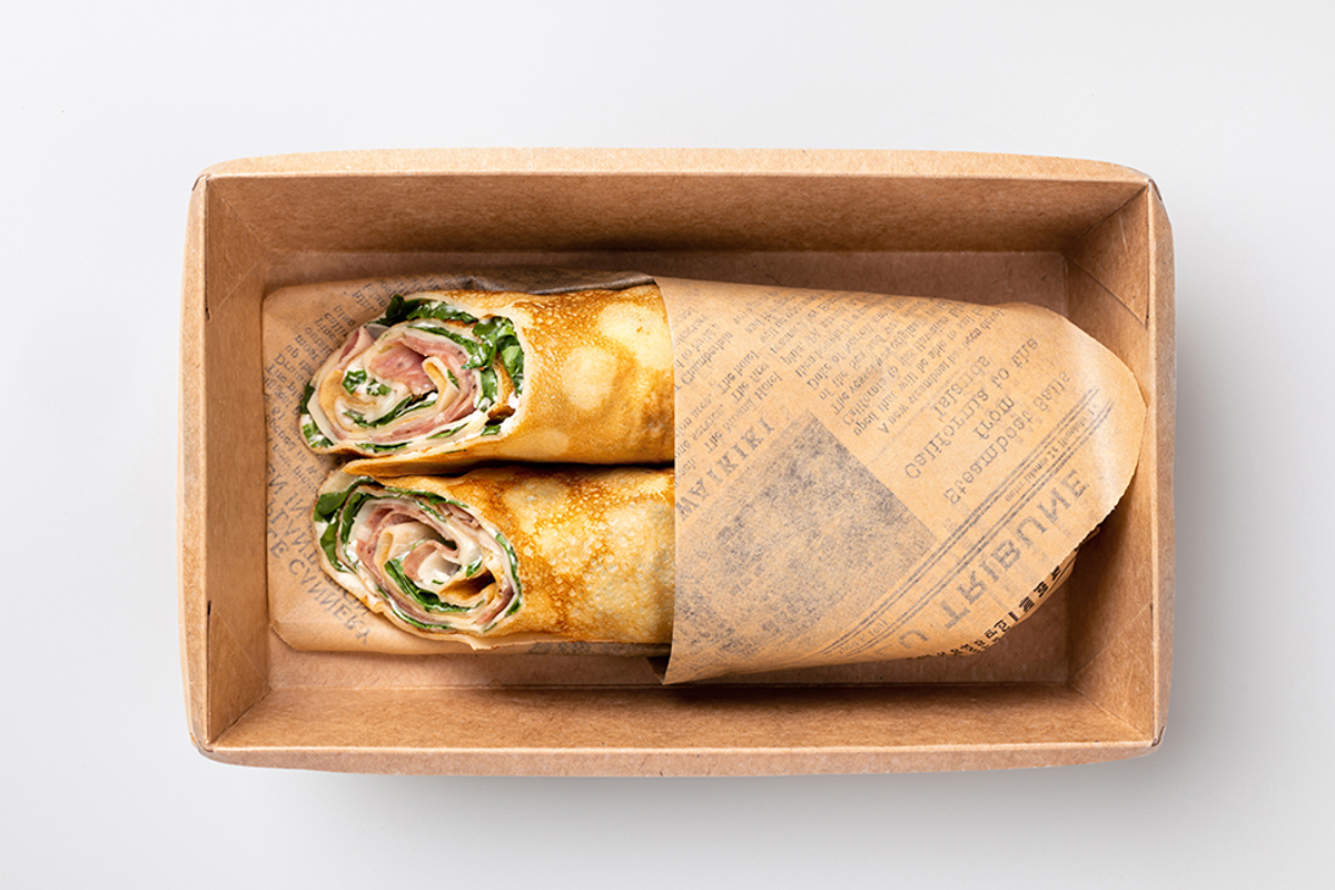 Блин с ветчиной и сыром Блин с ветчиной и сыром