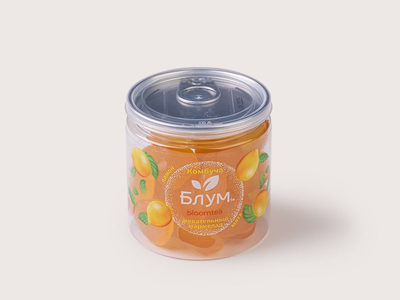 Жевательный мармелад из чайного гриба со вкусом "Лимон и мята"