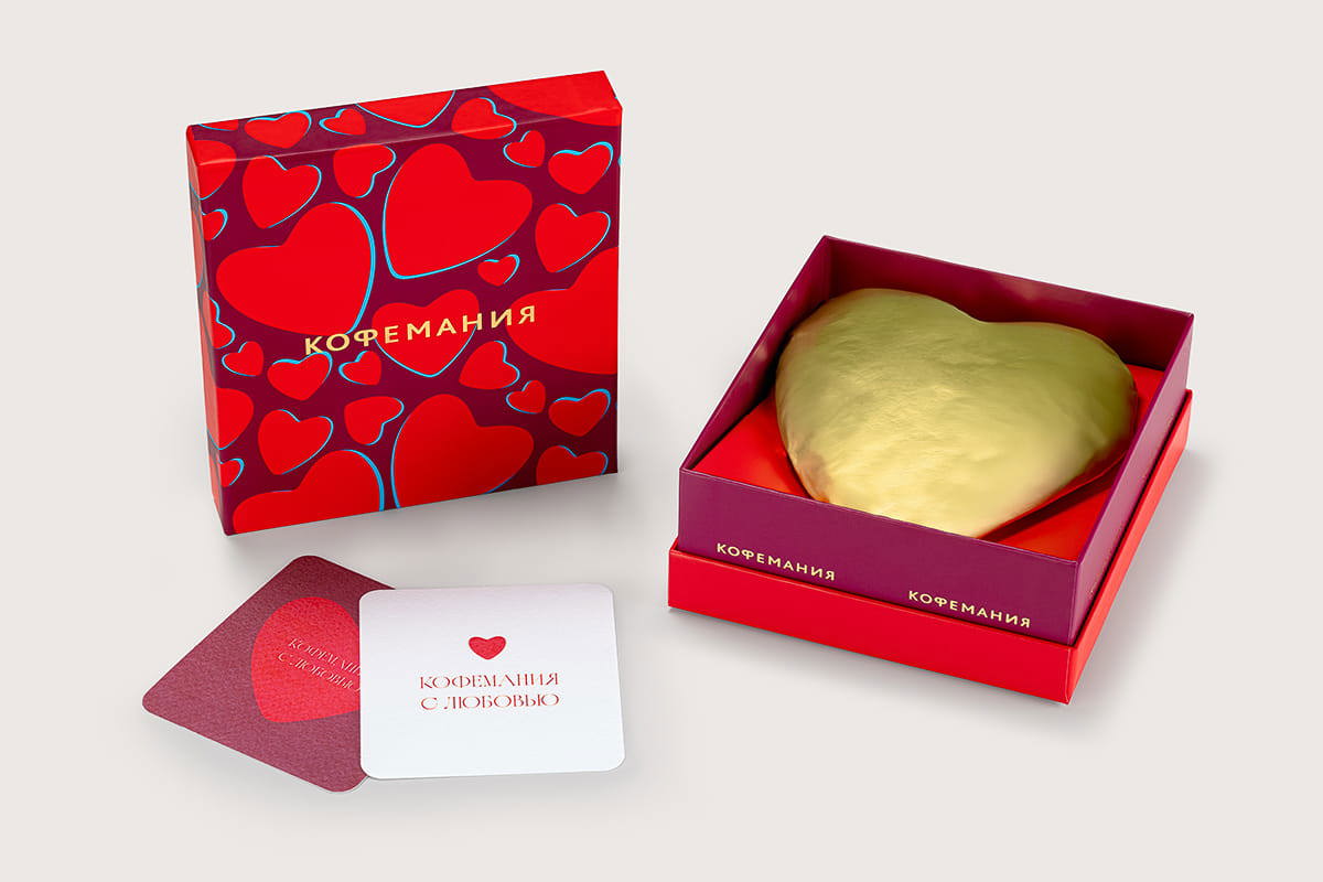 Шоколадное сердце «Кофемания»