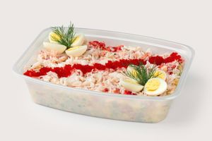 Оливье с крабом