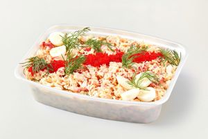 Оливье с крабом