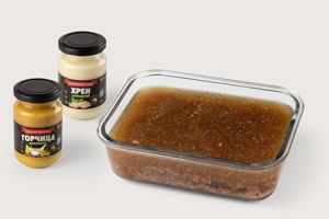 Холодец из телятины с горчицей и хреном