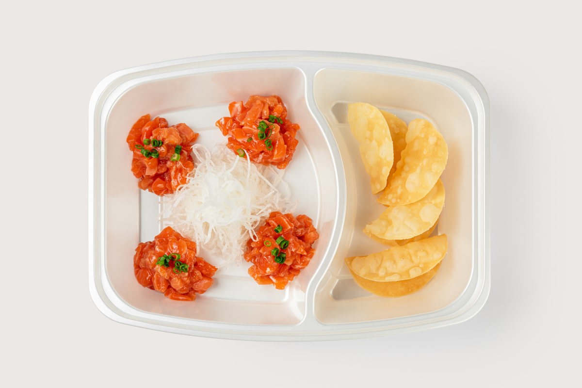 Тако с тартаром из лосося