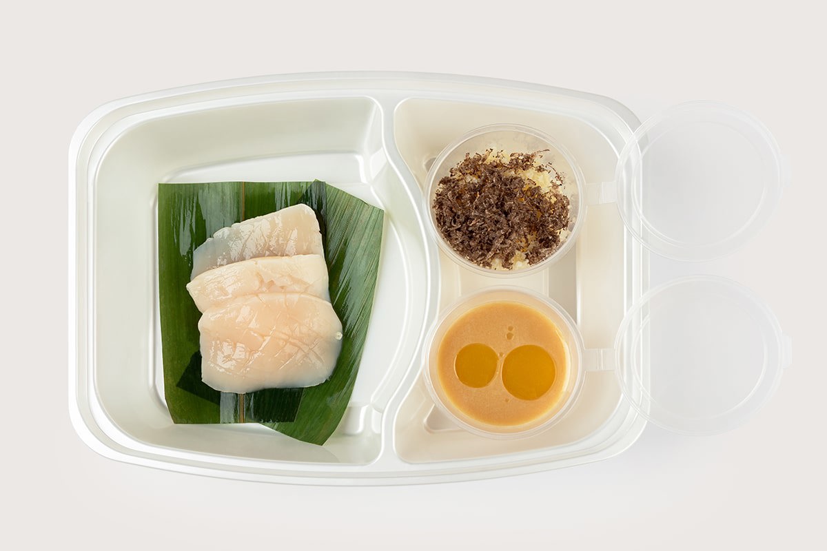 Гребешок юдзу с трюфелем