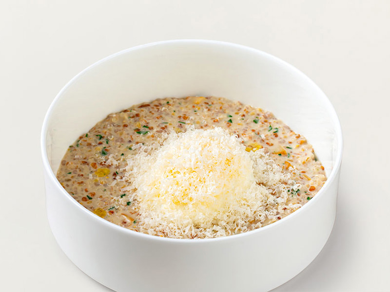 Каша из злаков с яйцом пашот 