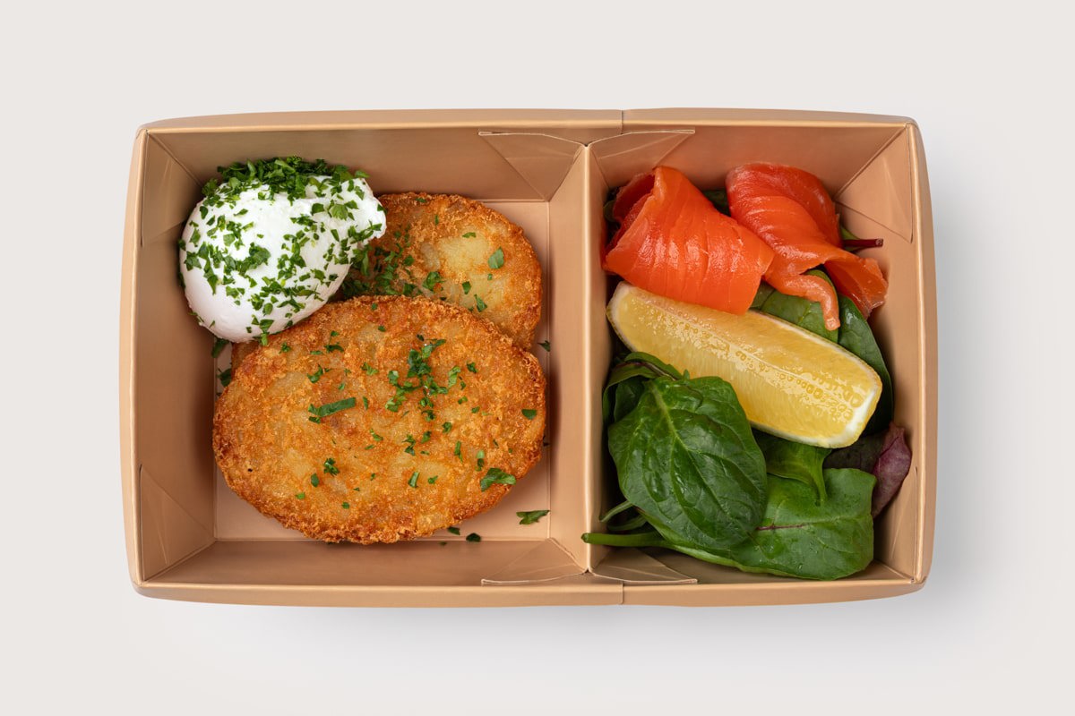 Хашбраун с лососем Хашбраун с лососем