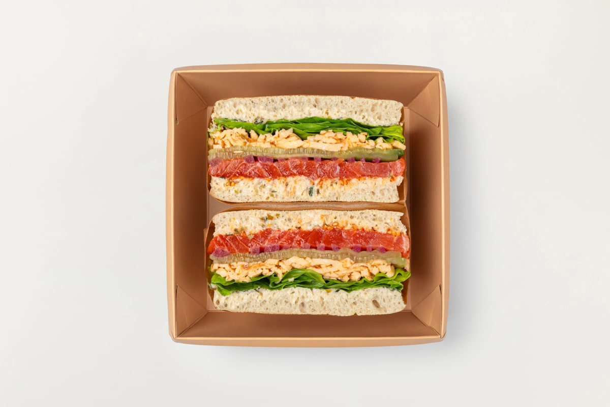 Сэндвич с лососем Сэндвич с лососем